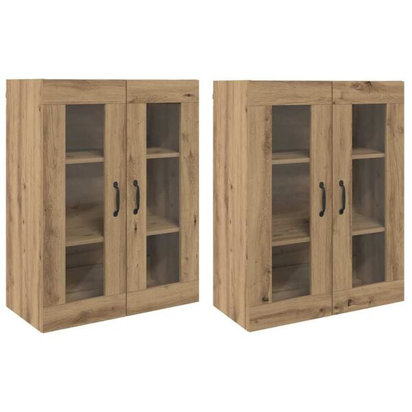 vidaXL Wall Mounted Cabinets 2 pcs Artisan oak 69.5 x 34 x 90 cm