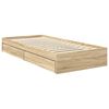 vidaXL Storage Bed with Drawer Sonoma Oak 75 x 190 cm Engineered Wood