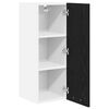 vidaXL Hanging Cabinet 2 pcs Black Oak and White 30 x 31 x 80 cm
