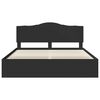 vidaXL Bed Frame with Headboard Black 200 x 200 cm Solid Pine Wood