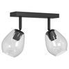 vidaXL Ceiling Spotlight Black 33 x 13 x 26 cm Glass and Metal