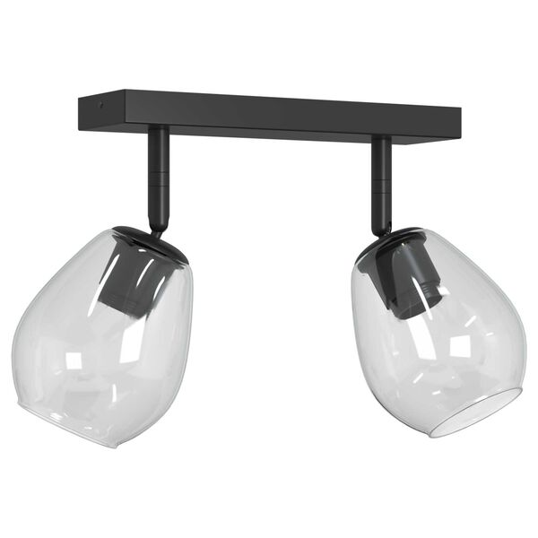 vidaXL Ceiling Spotlight Black 33 x 13 x 26 cm Glass and Metal