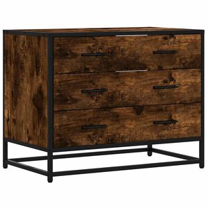vidaXL Drawer Cabinet Smoked Oak 70x41x56 cm Engineered Wood
