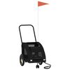 vidaXL Pet Bike Trailer Black Oxford Fabric and Iron