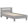 vidaXL Bed Frame without Mattress with Headboard Grey Sonoma 90x200 cm