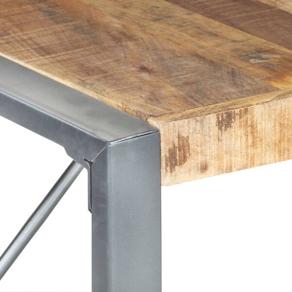 vidaXL Dining Table 140x140x75 cm Rough Mango Wood