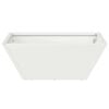 vidaXL Garden Planter White 40 x 40 x 15 cm Cold-rolled Steel