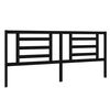vidaXL Bed Headboard Black 206x4x100 cm Solid Pine Wood