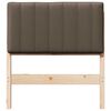 vidaXL Upholstered Headboard Brown and Taupe 75 cm Solid Pine Wood