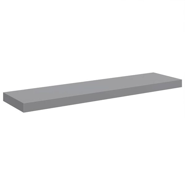 vidaXL Floating Wall Shelf Grey 90x23.5x3.8 cm MDF