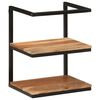 vidaXL Wall Shelf 40x30x50 cm Solid Wood Acacia and Iron