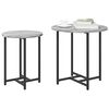vidaXL Side Table Set 2 pcs Grey Sonoma and Black