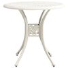 vidaXL Garden Table White 78x78x72 cm Cast Aluminium