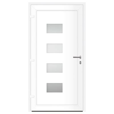 vidaXL Front Door White 110x210 cm Aluminium and PVC