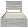 vidaXL Bed Frame with Drawer Grey Sonoma 100 x 200 cm Engineered Wood