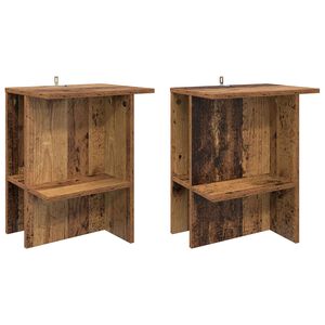 vidaXL Coffee Table 2 pcs Old Wood 40 x 30 x 49 cm Engineered Wood