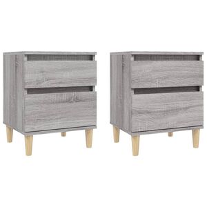 vidaXL Bedside Cabinets 2 pcs Grey Sonoma 40x35x50 cm