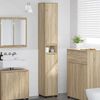 vidaXL Bathroom Cabinet Sonoma Oak 30.5 x 30 x 195 cm Engineered Wood