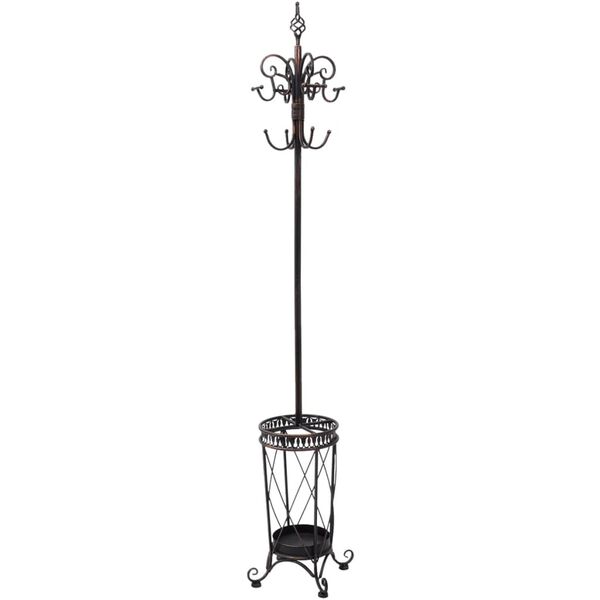 vidaXL Coat Stand Iron Antique Black