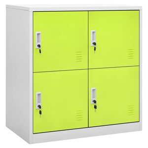 vidaXL Locker Cabinet Light Grey and Green 90x45x92,5 cm Steel