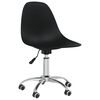 vidaXL Swivel Dining Chair Black PP