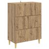 vidaXL Drawer Cabinet 66 x 34.5 x 90 cm Engineered Wood Artisan Oak