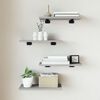 vidaXL Wall Shelves 4 pcs Grey Sonoma 40x20x1.5 cm Engineered Wood