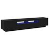 vidaXL TV Cabinet Set 2 pcs Black 200 x 35 x 40 cm Engineered Wood