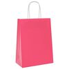 vidaXL Paper Bags 250 pcs with Handles Pink 21x11x28 cm