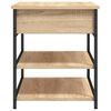 vidaXL Shoe Bench Sonoma Oak 70x42.5x50 cm Engineered Wood