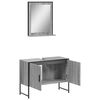 vidaXL 2 Piece Bathroom Cabinet Set Grey Sonoma Engineered Wood