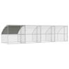 vidaXL Chicken Cage 4 pcs Silver 800 x 200 x 200 cm Steel and PE