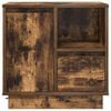 vidaXL Bedside Cabinet Smoked Oak 50 x 34.5 x 50 cm Engineered wood