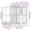 vidaXL Aviary with Extension Silver 209x203x216 cm Steel