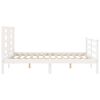 vidaXL Bed Frame without Mattress White 120x200 cm Solid Wood