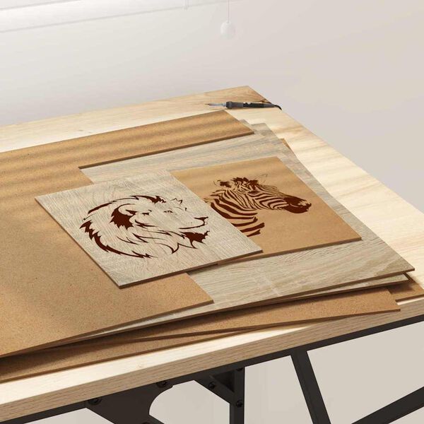 vidaXL Decor Panels 50 pcs Sonoma oak 40 x 60 x 0.3 cm Engineered wood