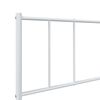 vidaXL Metal Bed Frame without Mattress with Headboard White 107x203cm