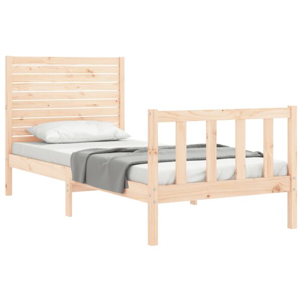 vidaXL Bed Frame without Mattress Single Solid Wood Pine