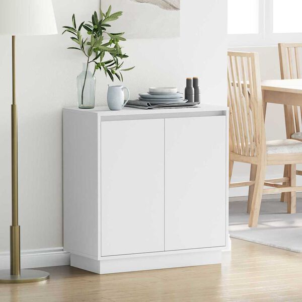 vidaXL Sideboard with Shelf White 71 x 34.5 x 75 cm Engineered wood