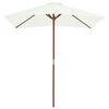 vidaXL Garden Parasol with Wooden Pole 150x200 cm Sand