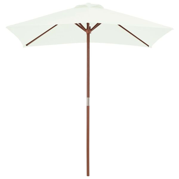 vidaXL Garden Parasol with Wooden Pole 150x200 cm Sand
