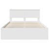 vidaXL Bed Frame with Headboard White 160 x 200 cm Engineered wood