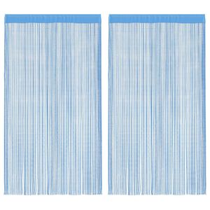 vidaXL String Curtains 2 pcs Light Blue 140x250 cm
