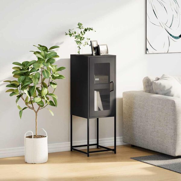 vidaXL Sideboard Black 36x39x107 cm Cold-rolled Steel