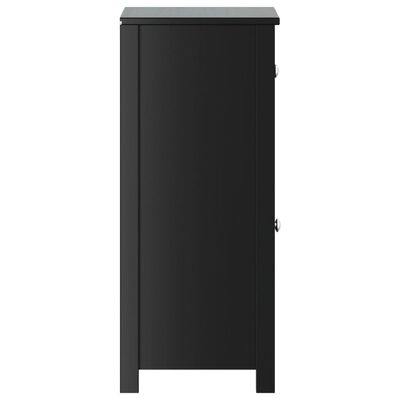 vidaXL Bathroom Cabinet BERG Black 40x34x80 cm Solid Wood Pine