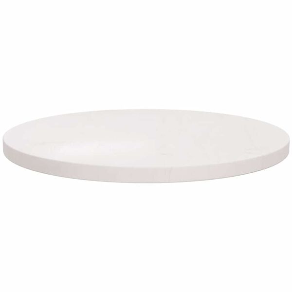 vidaXL Table Top White &Oslash;50x2.5 cm Solid Wood Pine