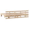 vidaXL Bed Frame with Headboard Brown 180 x 200 cm Solid Pine Wood