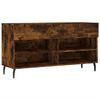 vidaXL Shoe Bench Smoked Oak 102x35x55 cm Engineered Wood