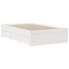vidaXL Bed Frame without Mattress with Drawers White 135x190 cm Double Solid Wood Pine