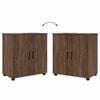 vidaXL Bathroom Furniture Set 2 pcs Brown Oak Engineered wood & Metal